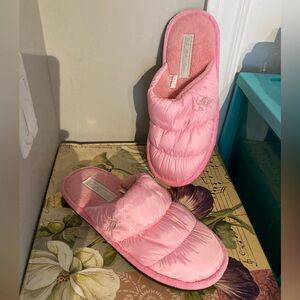 US Polo Pink Quilted Slippers ( cushion lining)